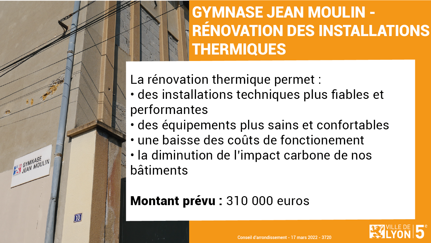 conseil d'arrondissement 17 mars Lyon 5 gymnase Jean Moulin