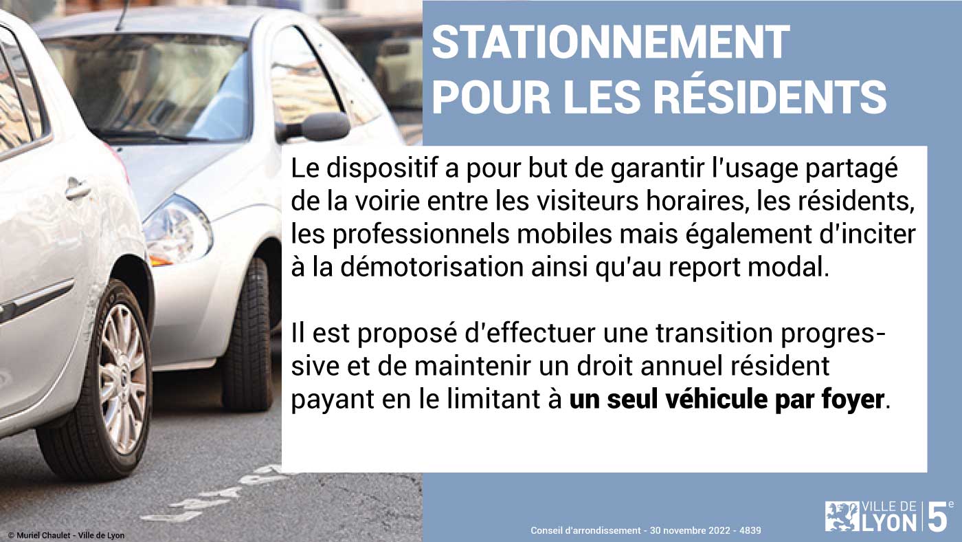 Conseil d'arrondissement 30 novembre 2022 stationnement