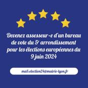 Devenez assesseur·e d'un bureau de vote dans le 5e arrondissement. 